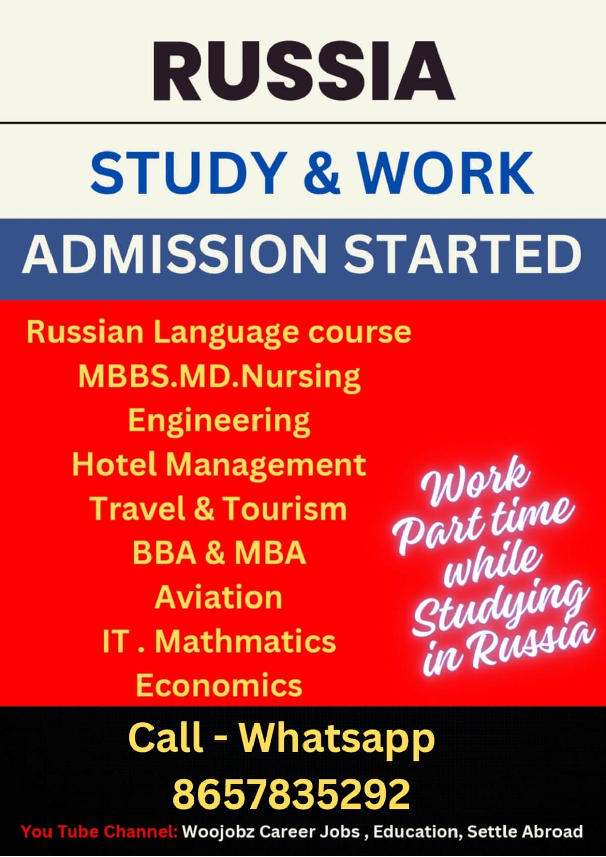 Work , Study and Settle in Russia