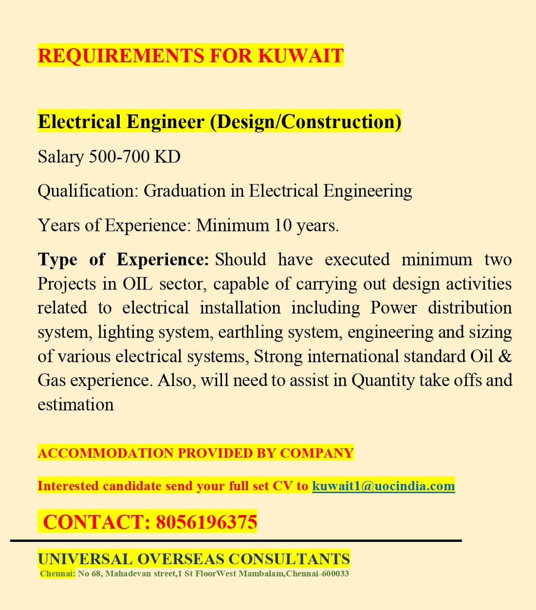 Requirements for Kuwait