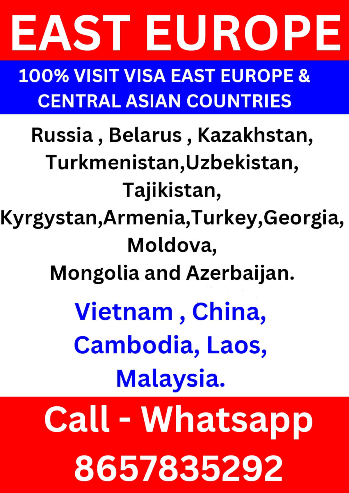 Visit Visa to East Europe and Central Asian Countries