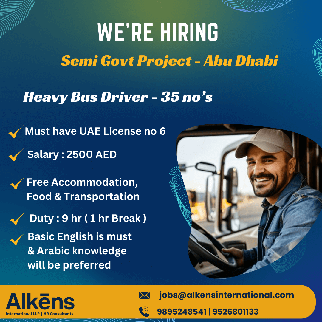 HIRING FOR ABU BHAI - SEMI GOVERMENT PROJECT - ARMED FORCE