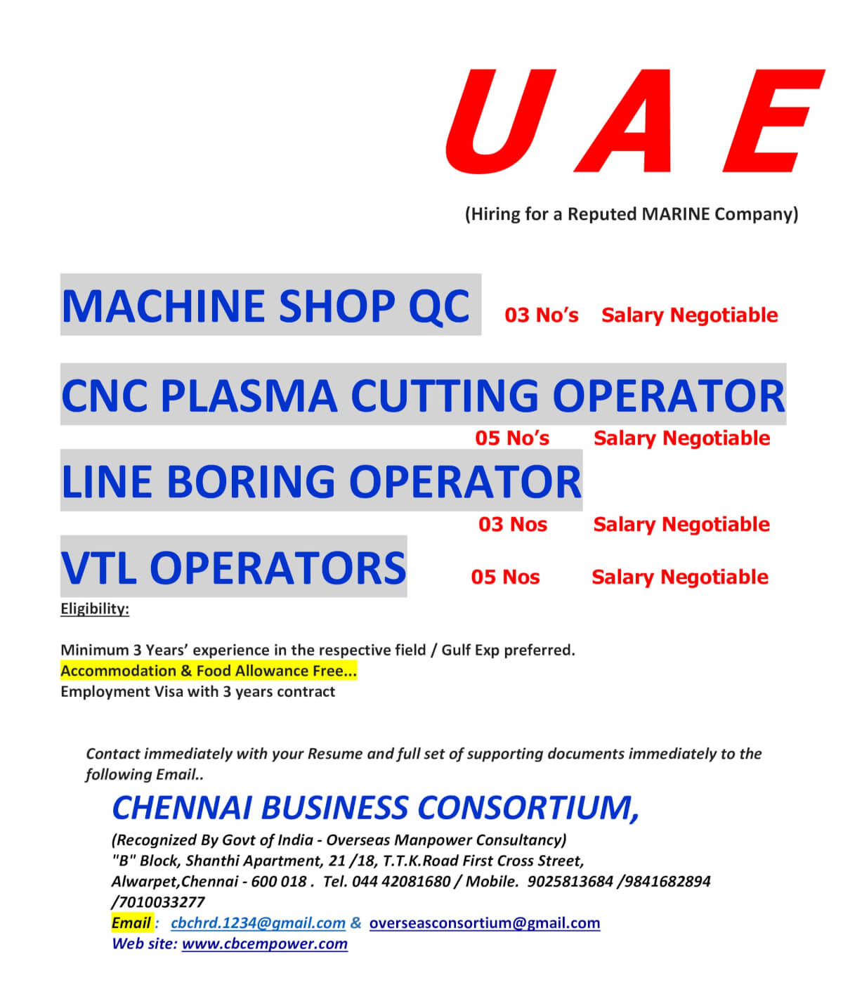 MACHINE SHOP QC, CNC PLASMA OPERATOR, VTL OPERATOR, LINE BORING OPERATOR