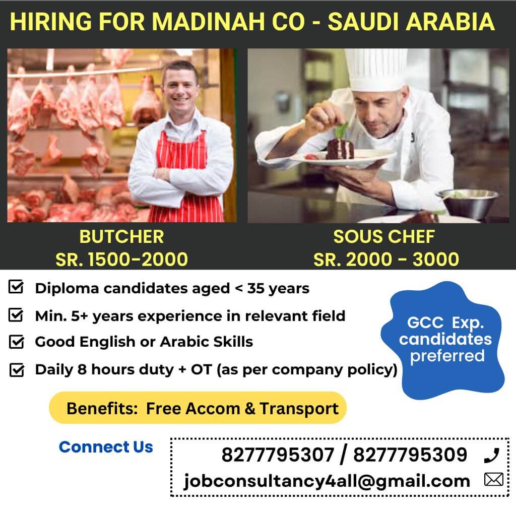 hiring for LOGISTICS COMPANY in SAUDI ARABIA