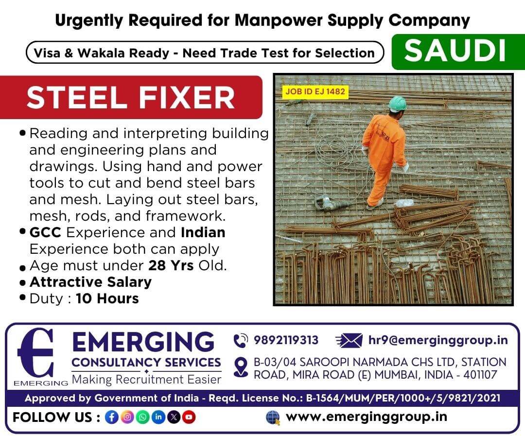 Urgently Required for Manpower Supply Company in Saudi Arabia