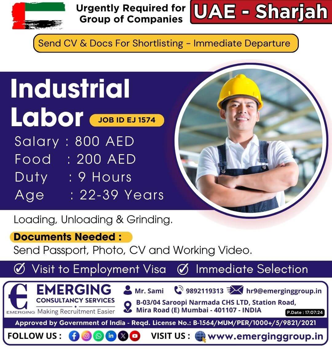 Urgently Required for Group of Companies in UAE - Sharjah