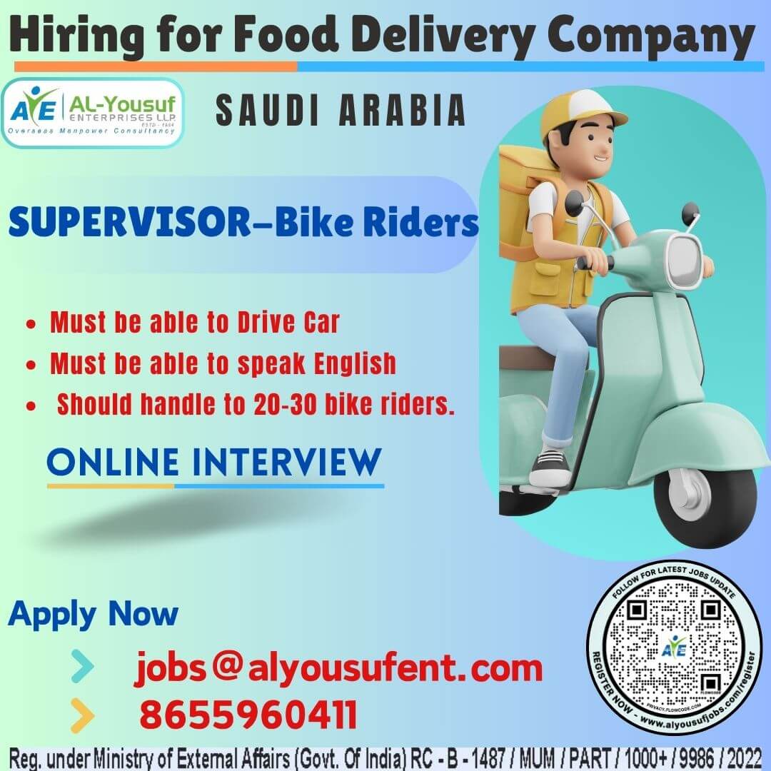 HIRING FOR FOOD DELIVERY COMPANY
