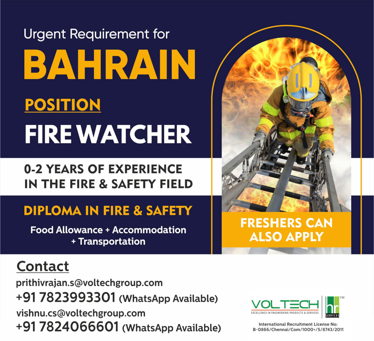 Urgent Requirement for one of the leading company in  Bahrain