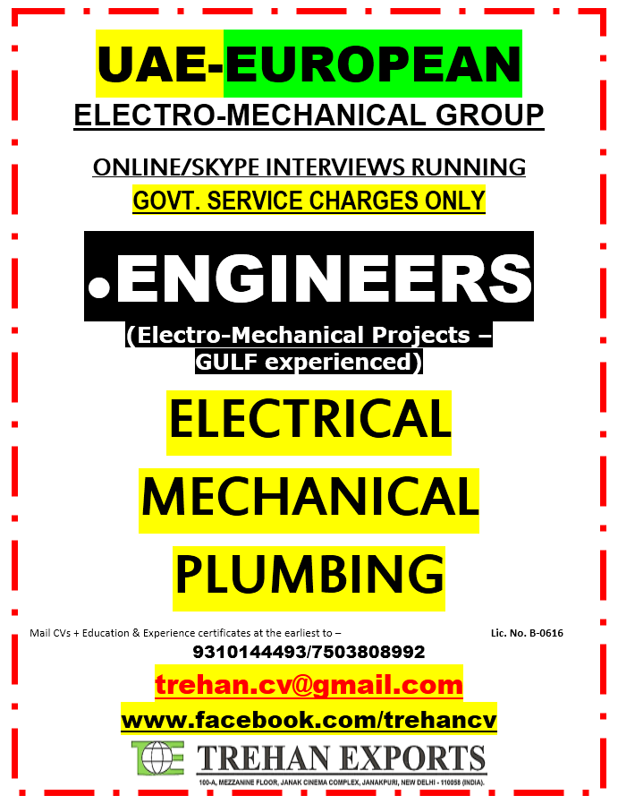 ENGINEERS - ELECTRICAL - MECHANICAL - PLUMBING