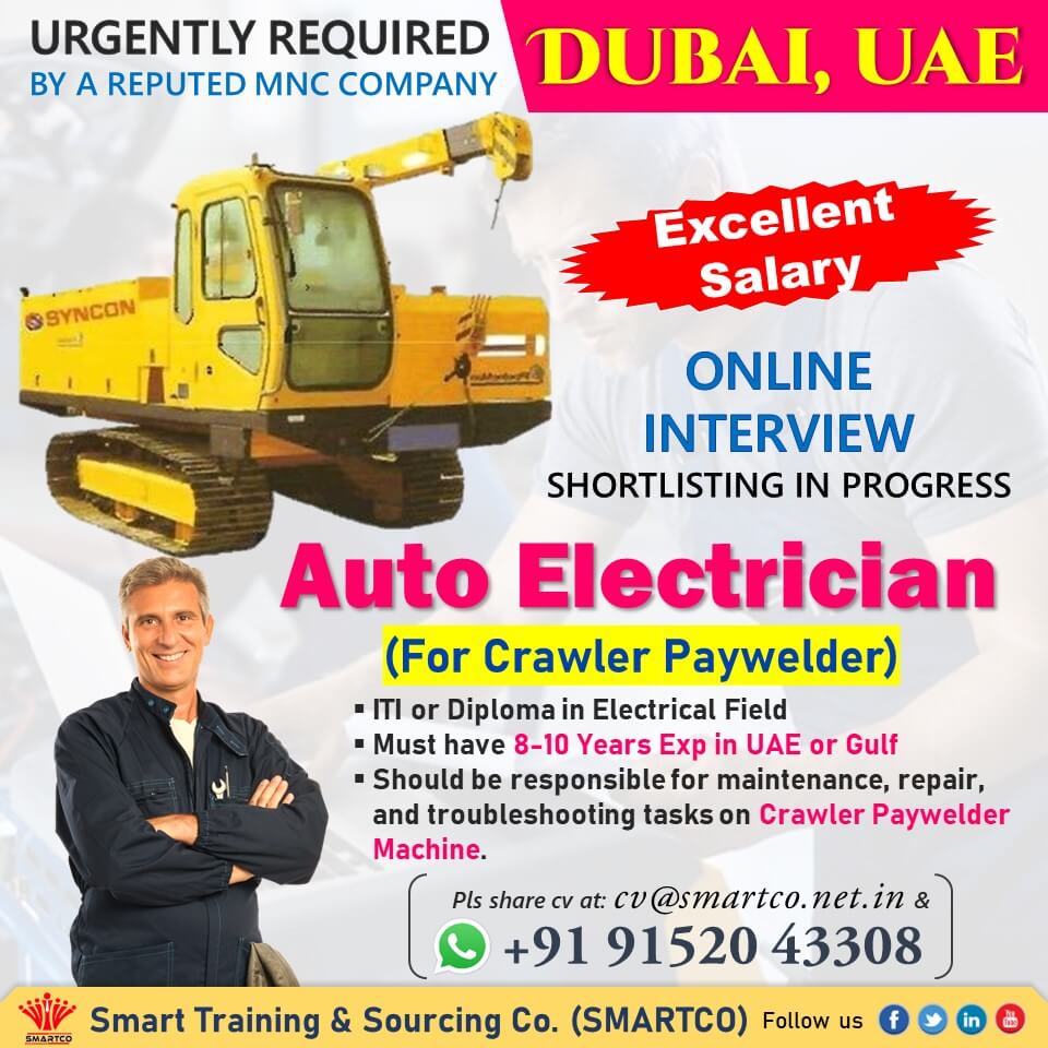 URGENTLY REQUIRED BY A REPUTED MNC COMPANY - DUBAI, UAE