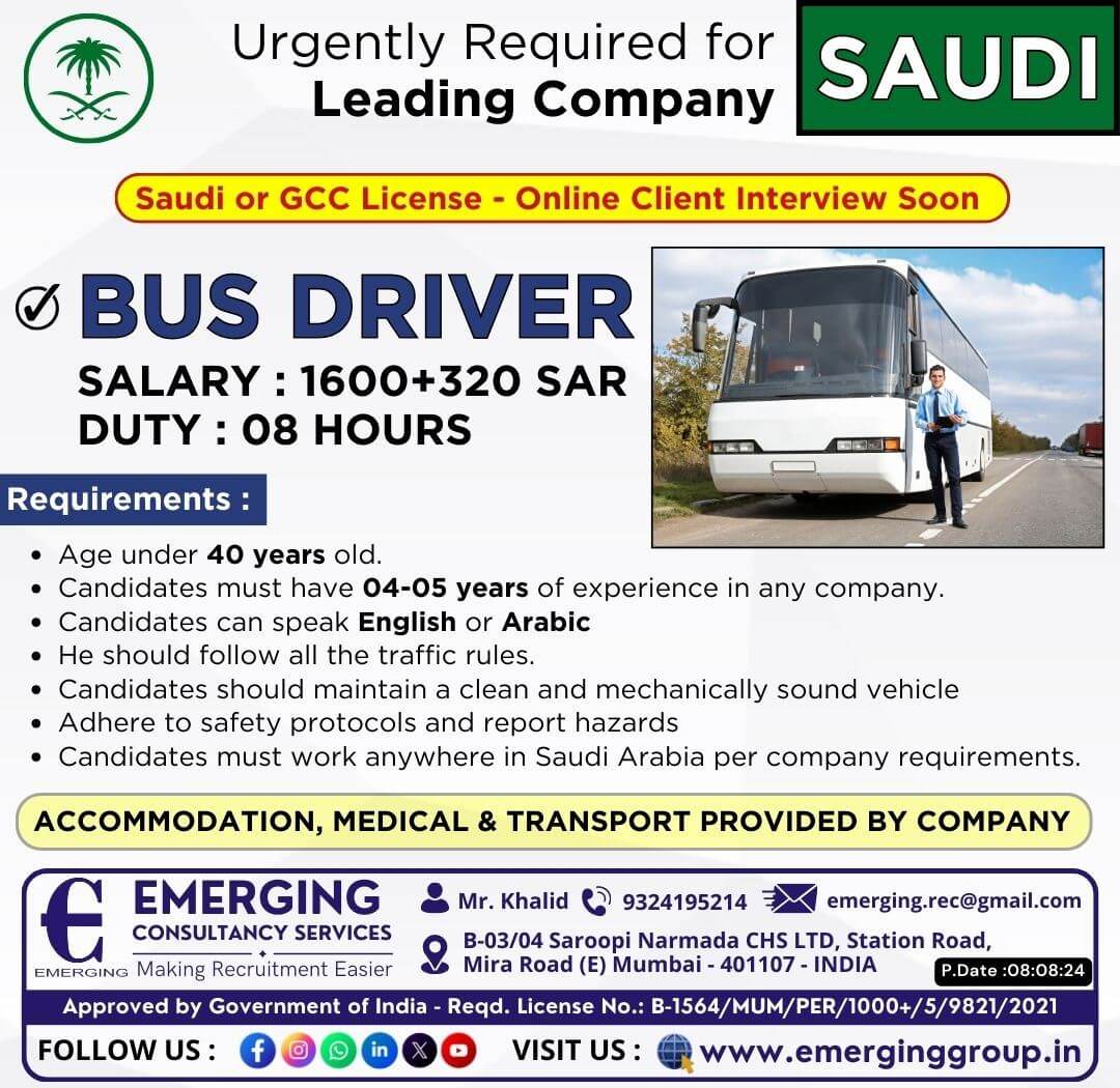 Urgently Required for Leading Company in Saudi Arabia - Saudi or GCC License