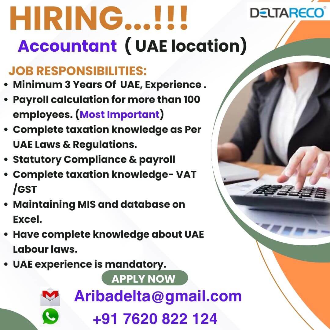 Accountant With UAE Experience 3+, Years.