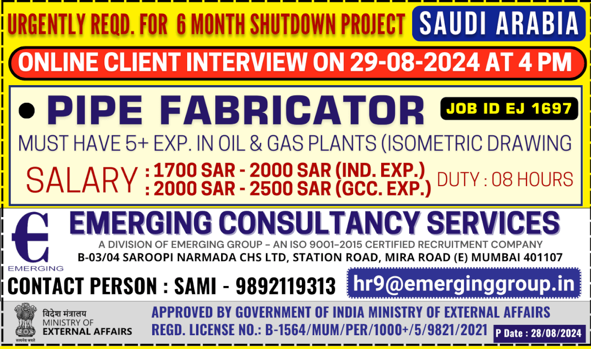 Online Client Interview for 6 Months Shutdown Project in Saudi Arabia