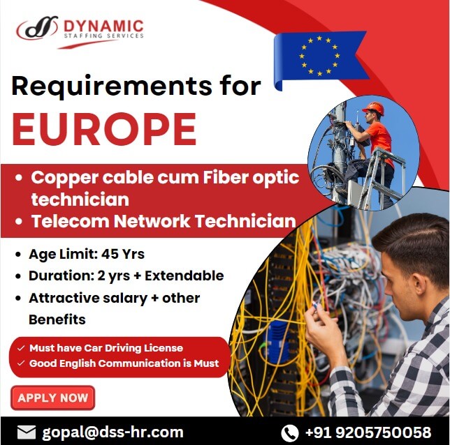 Copper Cable Technician - Required for Europe