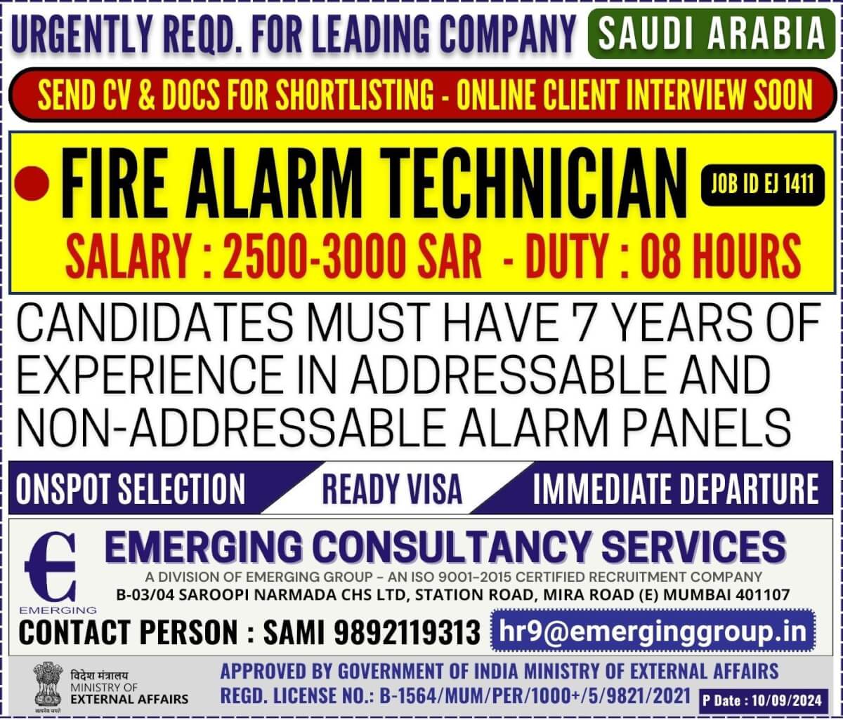 Urgently Required for Leading Company in Saudi Arabia  - Online Client Interview Soon