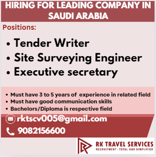 hiring for Leading company in saudi arabia