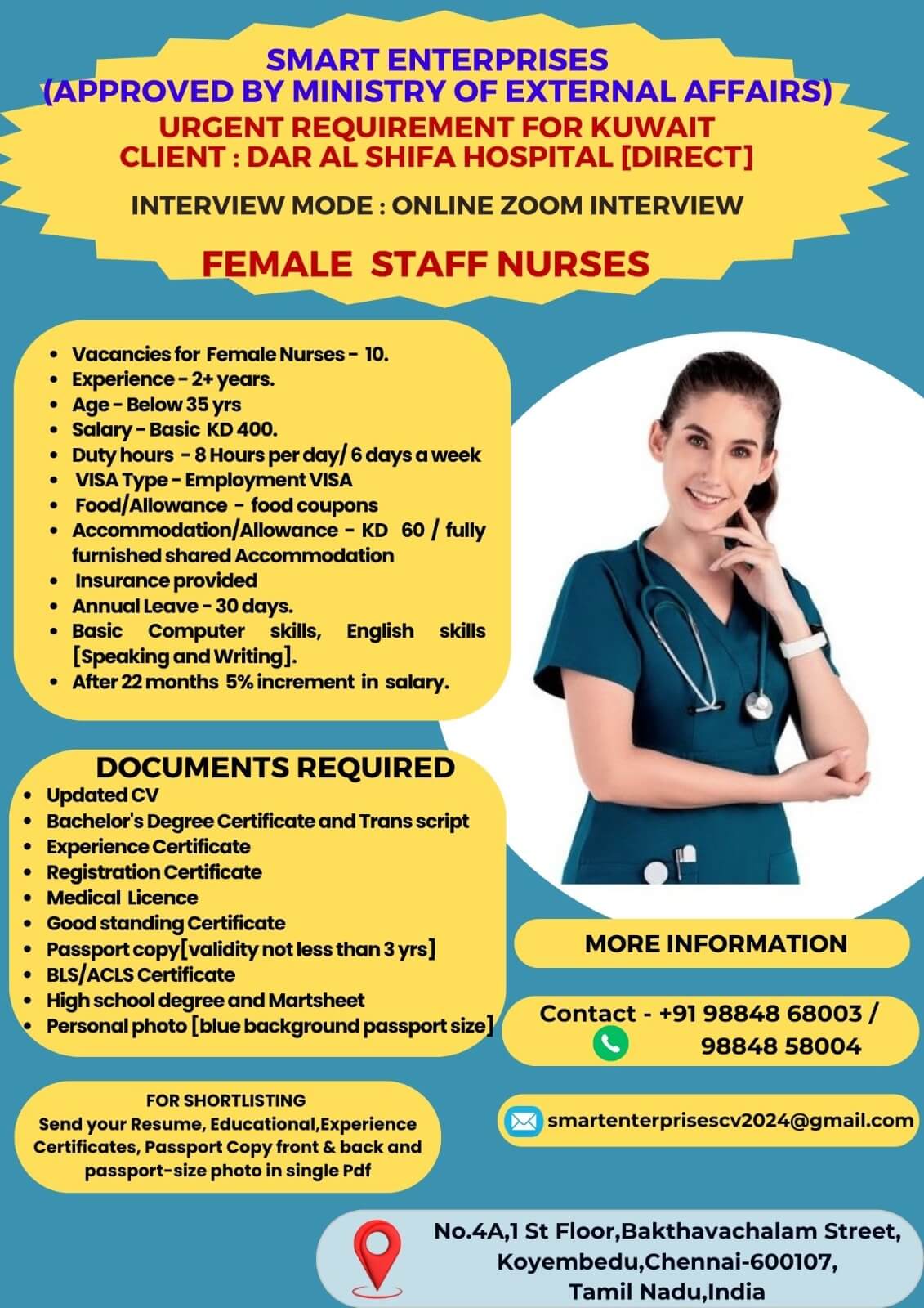 HIRING FOR KUWAI FEMALE STAFF NURSES