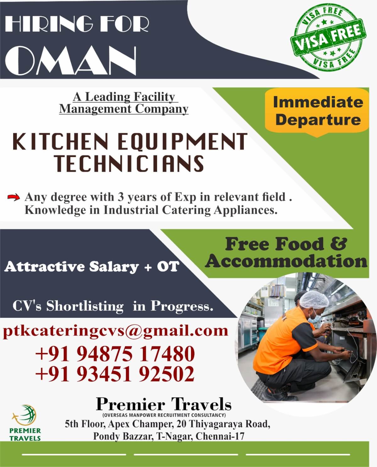 KITCHEN EQUIPMENT TECHNICIAN