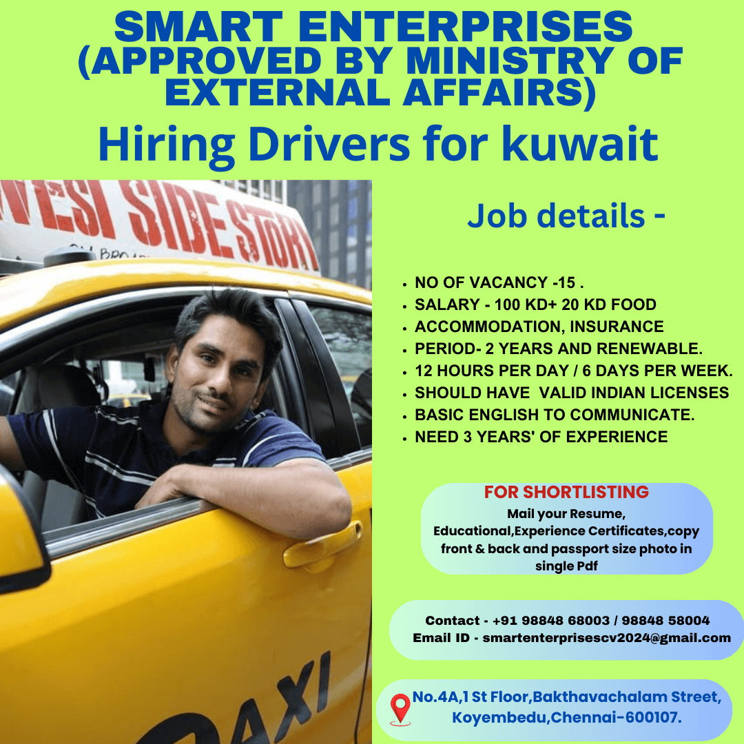 Hiring Drivers for kuwait