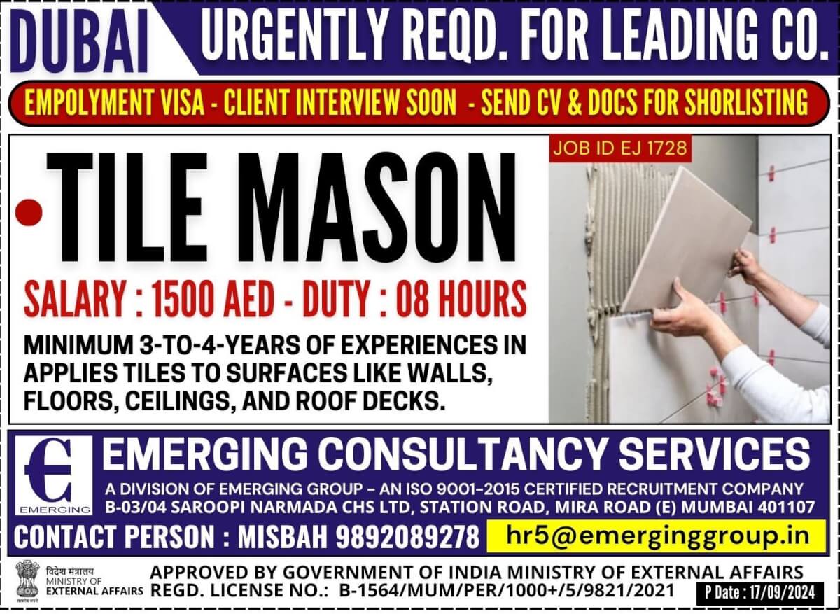 Hiring for Leading Company in Dubai - Employment Visa