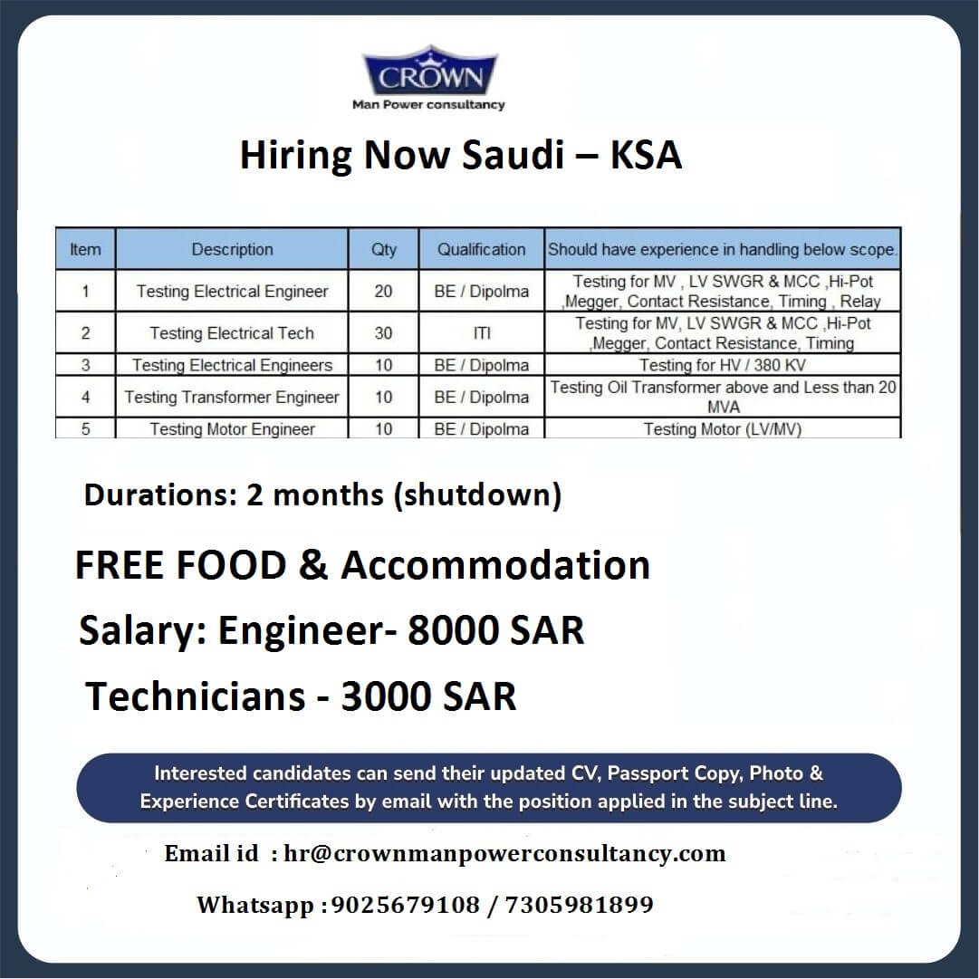 Hiring now Saudi-KSA