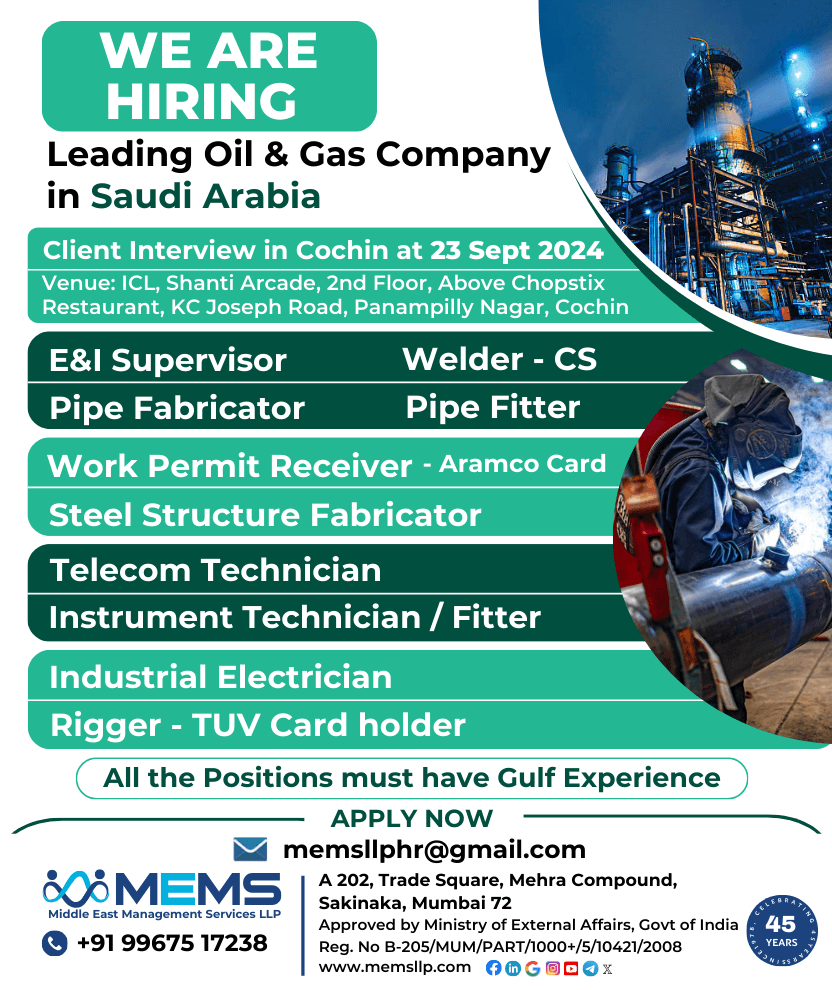 Exciting Opportunity in the Oil & Gas Industry for Saudi Arabia