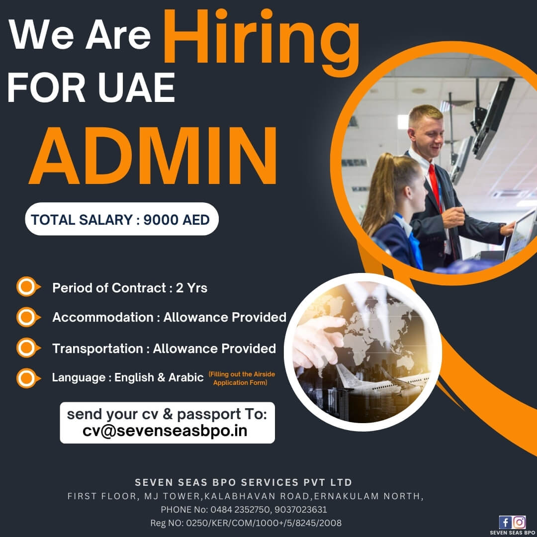 URGENT VACANCY FOR UAE