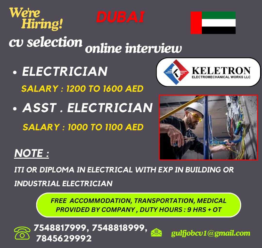 Urgently required for a leading co in uae