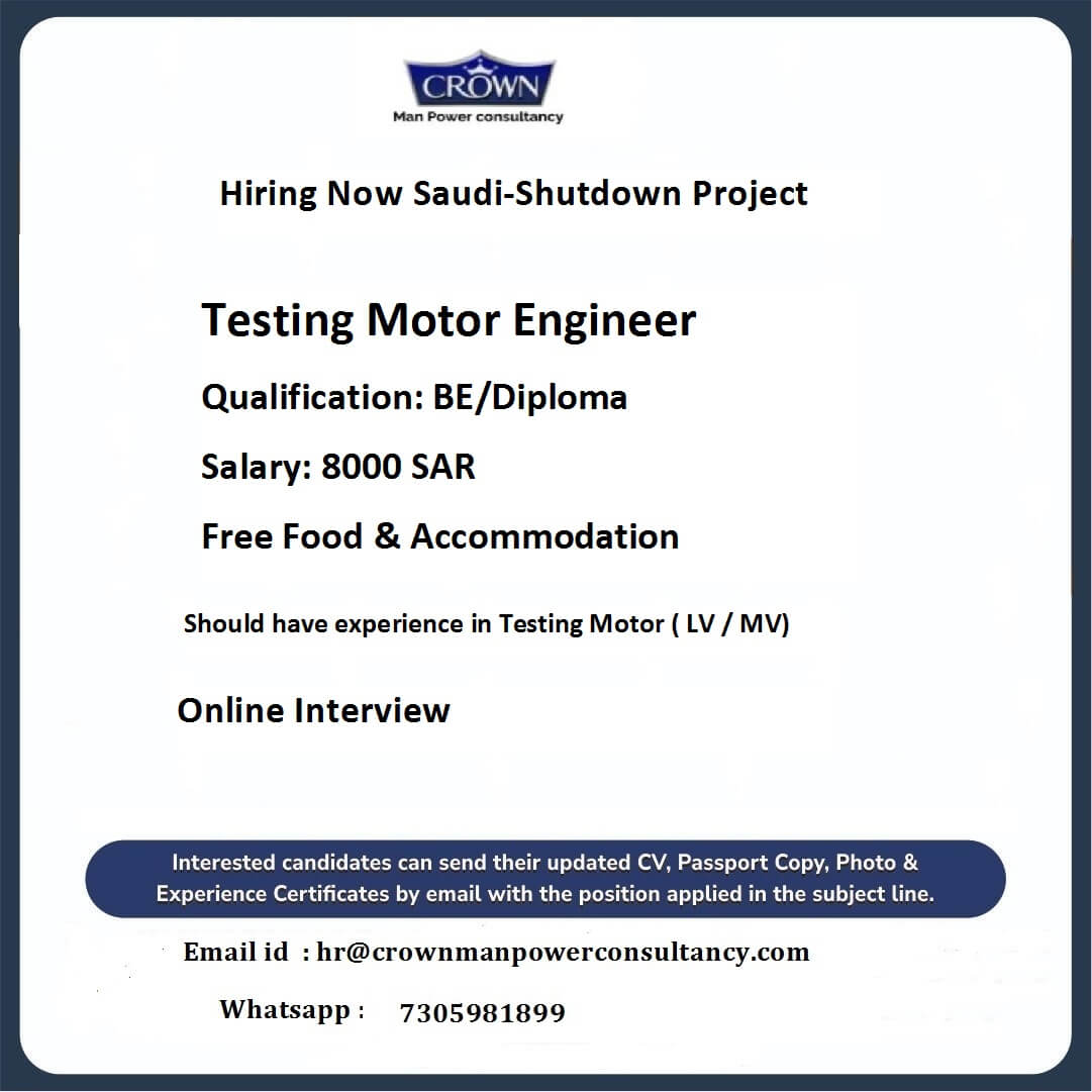 Hiring Now Saudi-KSA ( Shut Down)