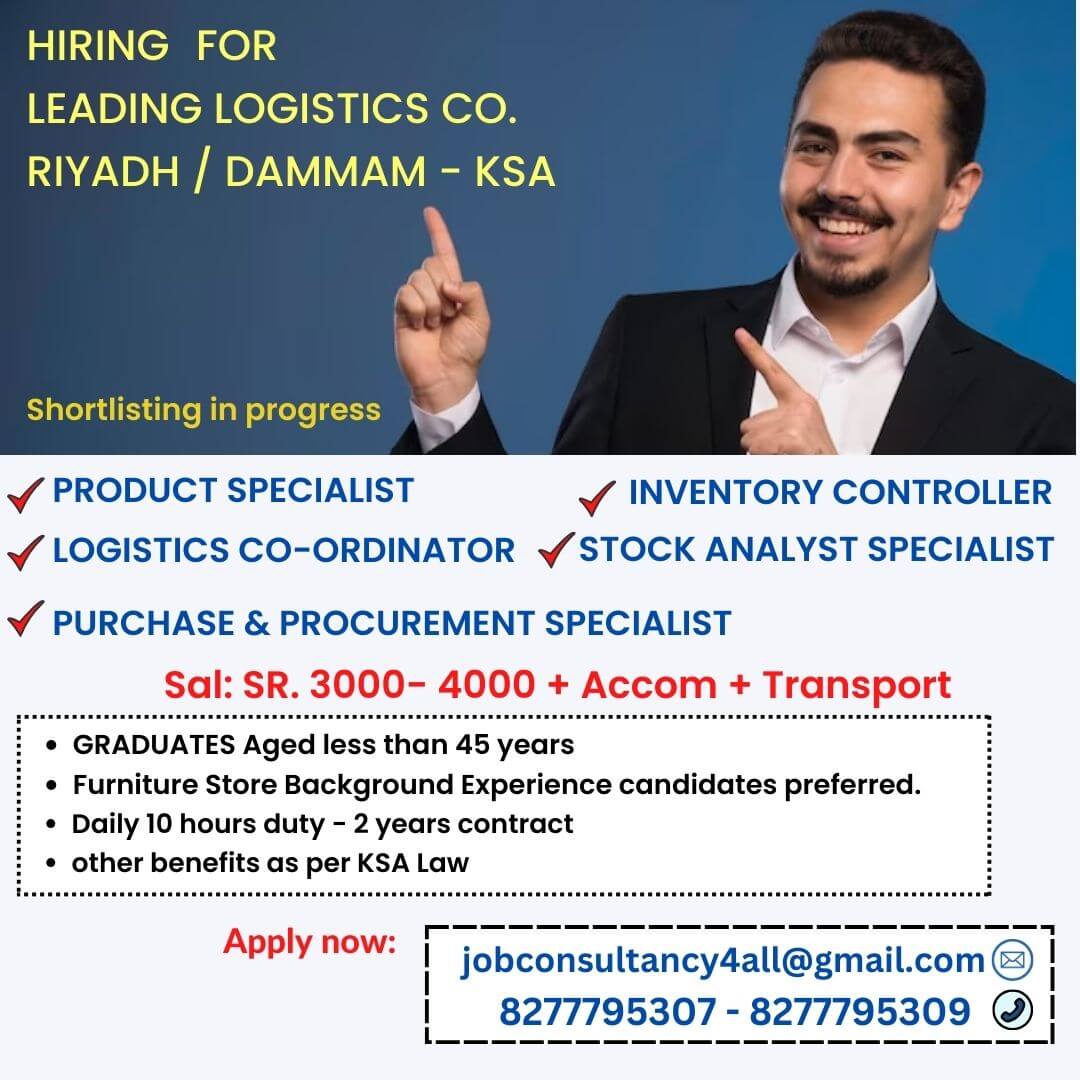 hiring for FURNITURE SHOWROOM in ksa