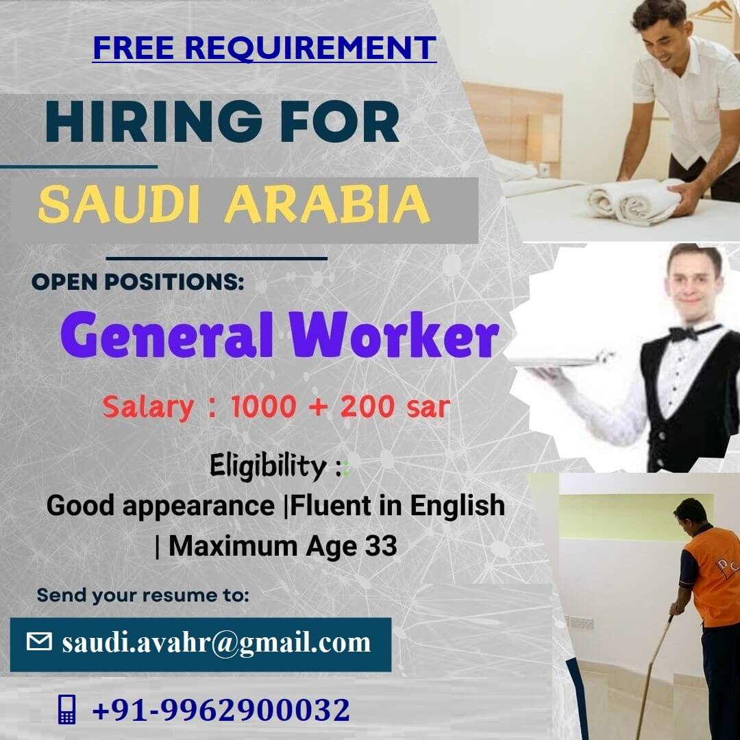 FREE REQUIREMENT FOR SAUDI ARABIA