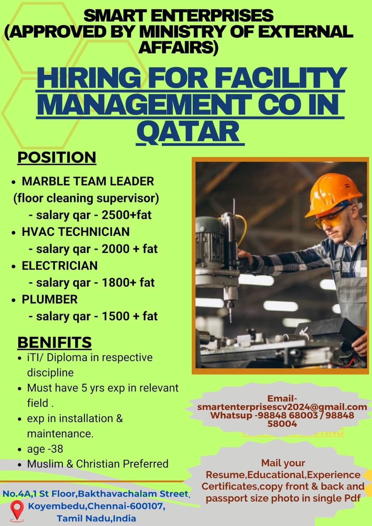 HIRING FOR QATAR