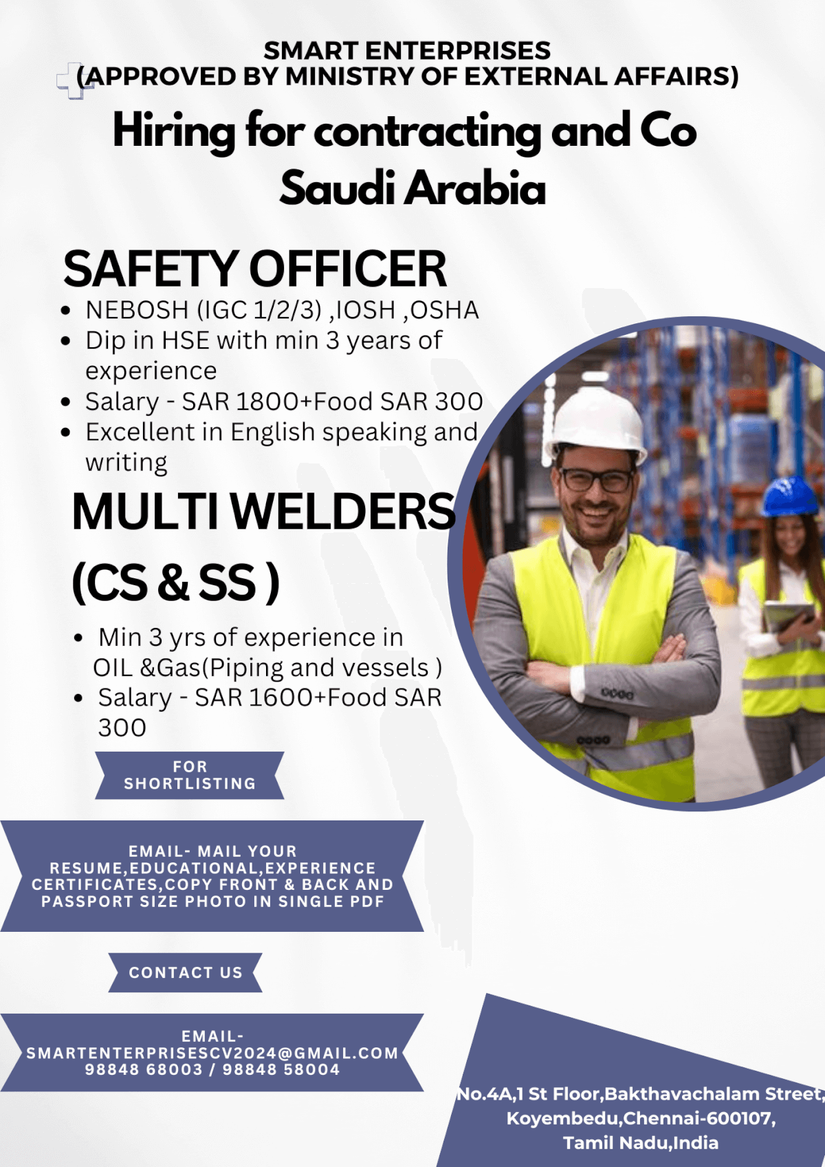 HIRING FOR CONTRACTING AND CO SAUDI ARABIA