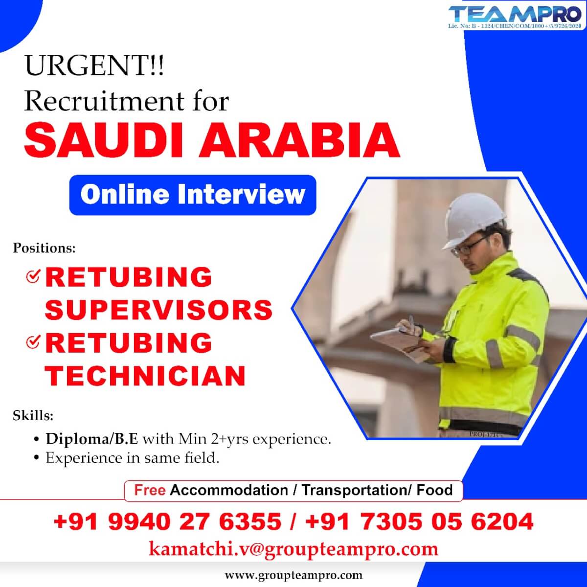 Urgent recuitment for online interview in saudi Arabia