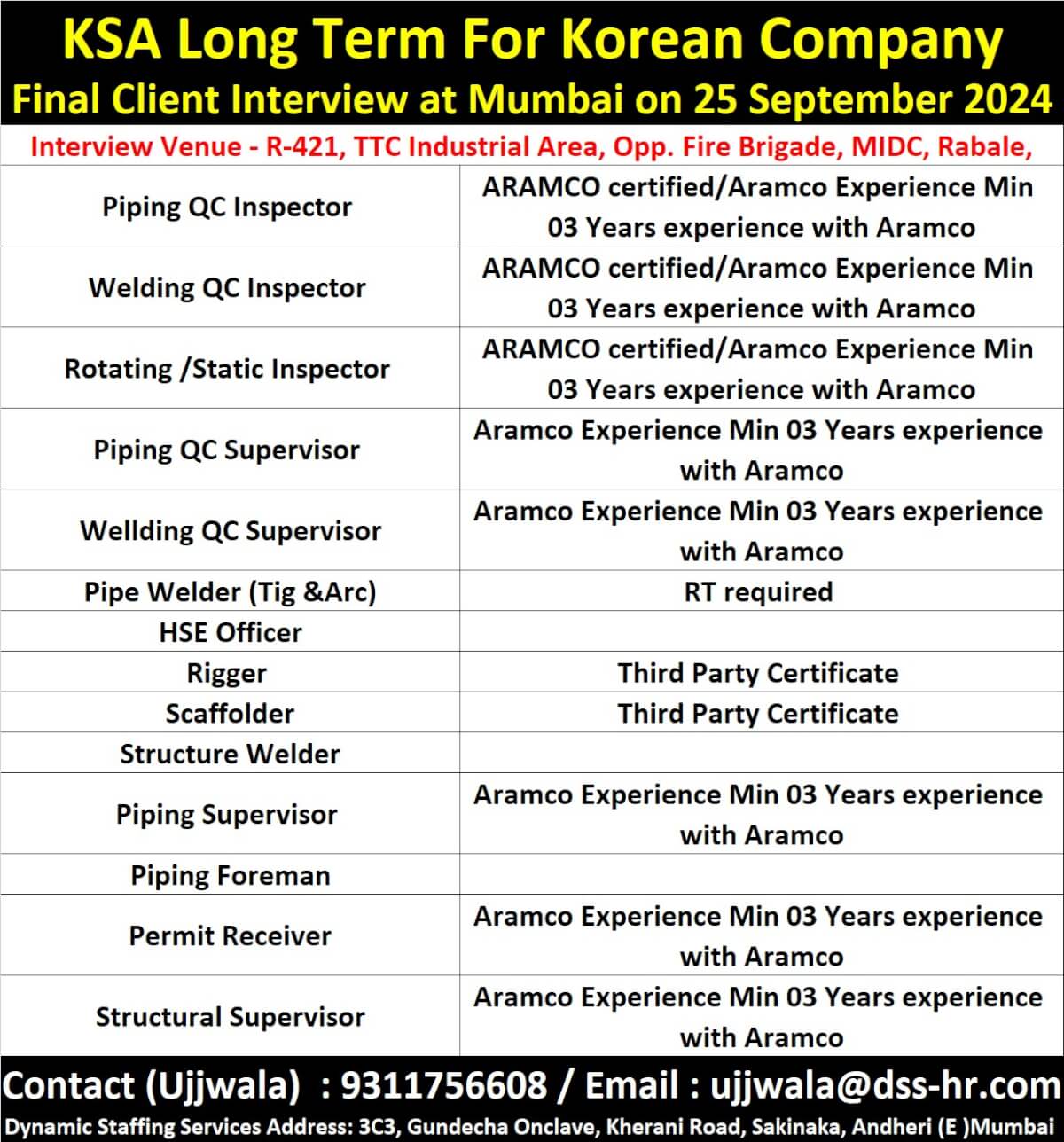 KSA Long Term For Korean Company