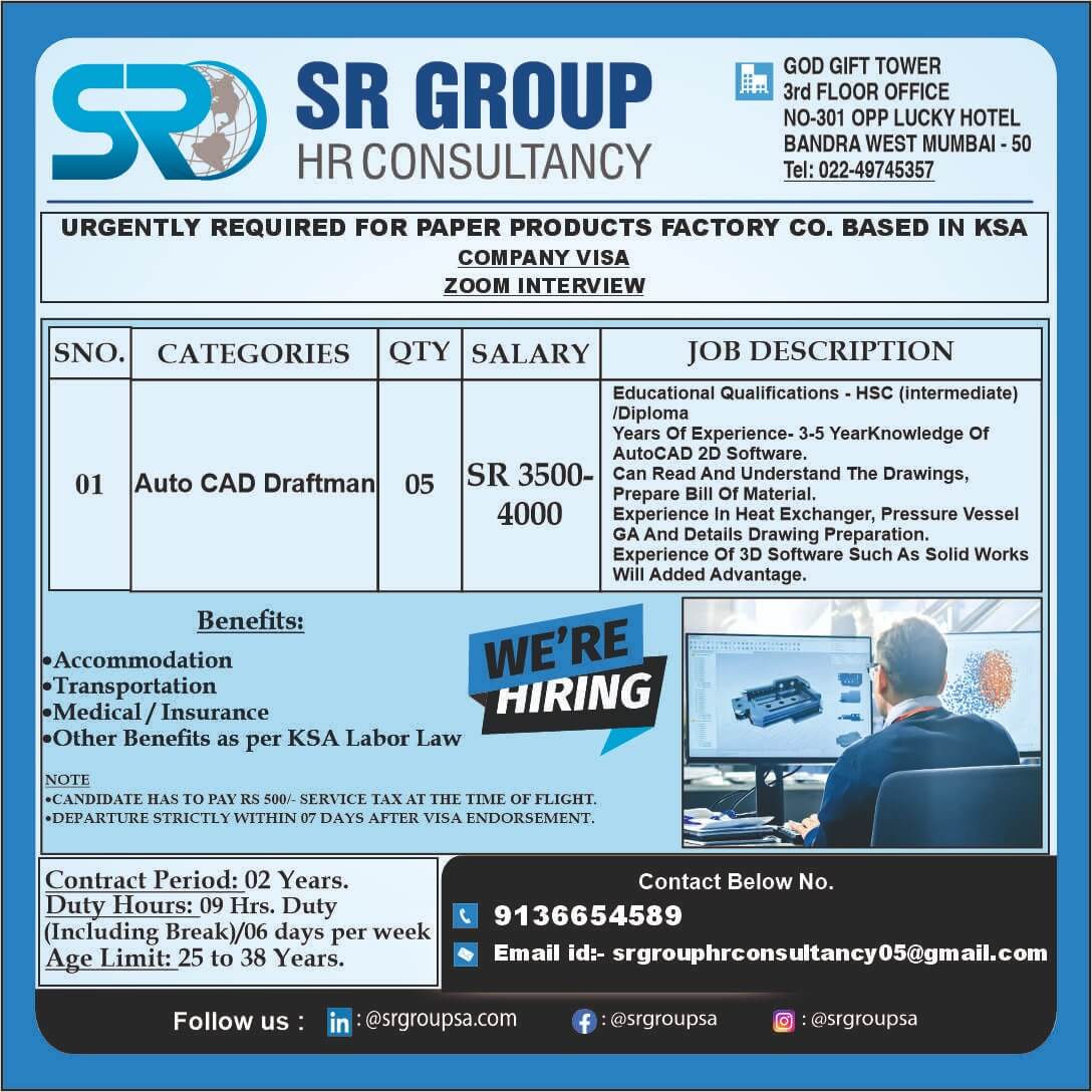 Urgent Requirement for Saudi Arabia