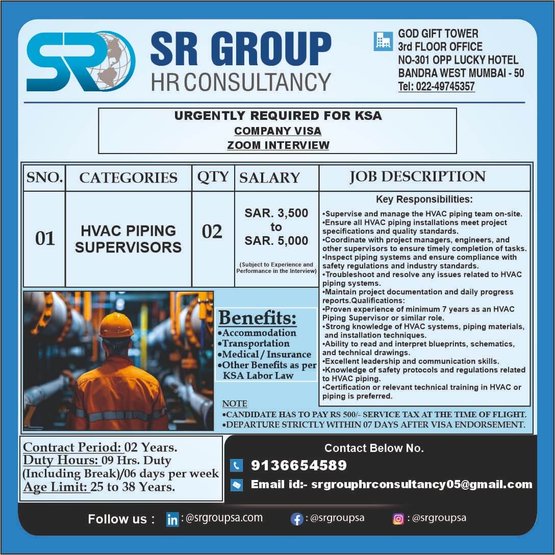 Urgently required for KSA