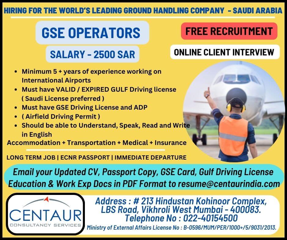 Hiring for the world's leading ground handling company - Saudi Arabia