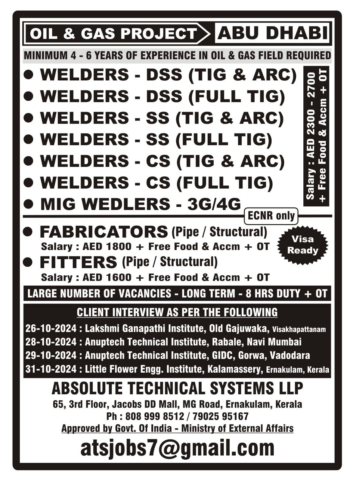 sulphar recovery plant operators