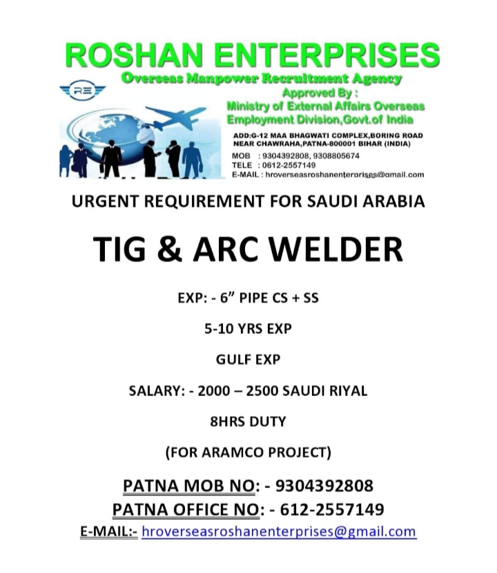 Urgent requirement for Saudi Arabia waqala ready immediate departure