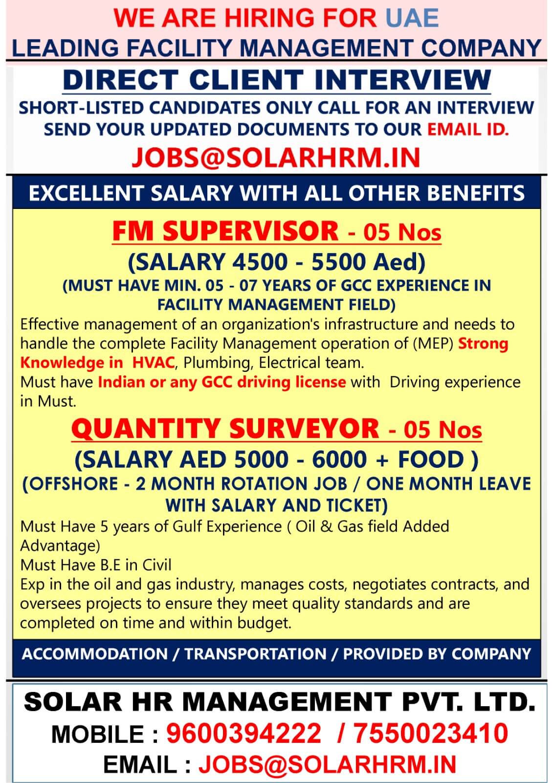 Direct client interview for oil and gas offshore job