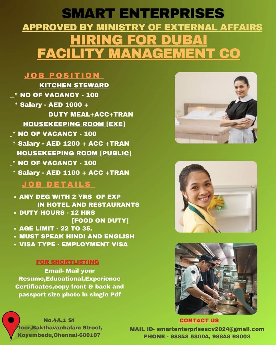 HIRING FOR Dubai facility management co