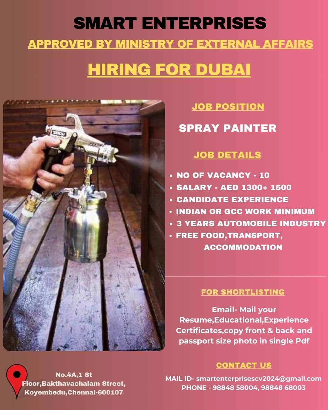 HIRING FOR DUBAI