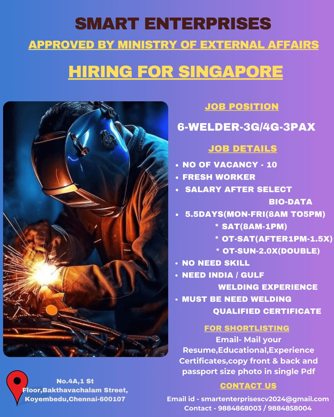 HIRING FOR Singapore