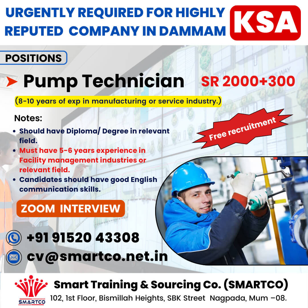 URGENTLY REQUIRED FOR HIGHLY REPUTED COMPANY IN DAMMAM - KSA