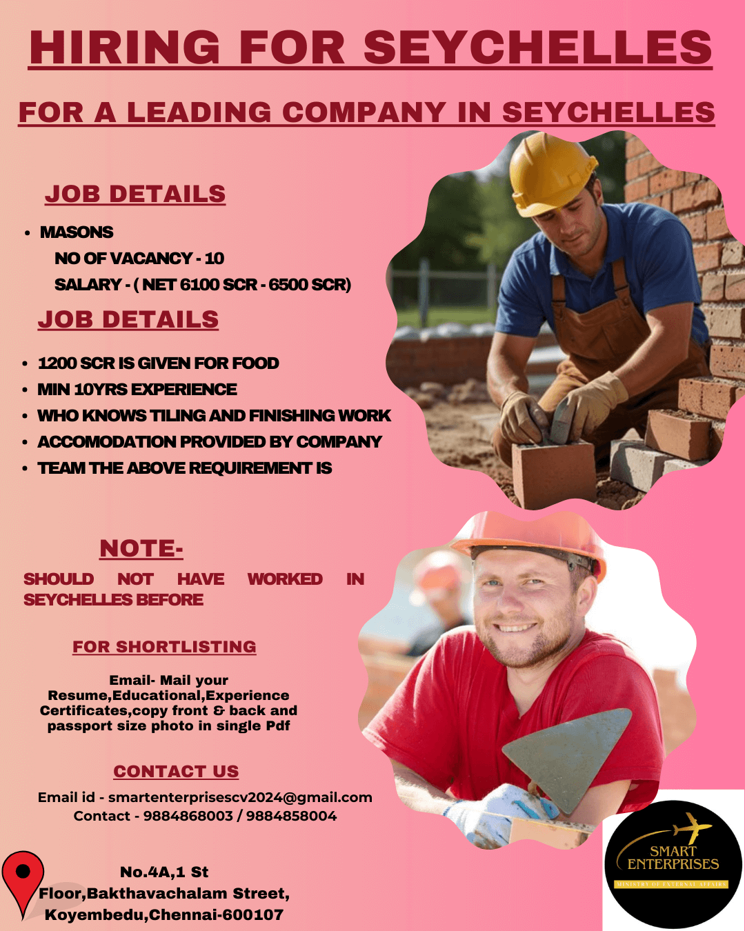 hiring FOR Seychelles