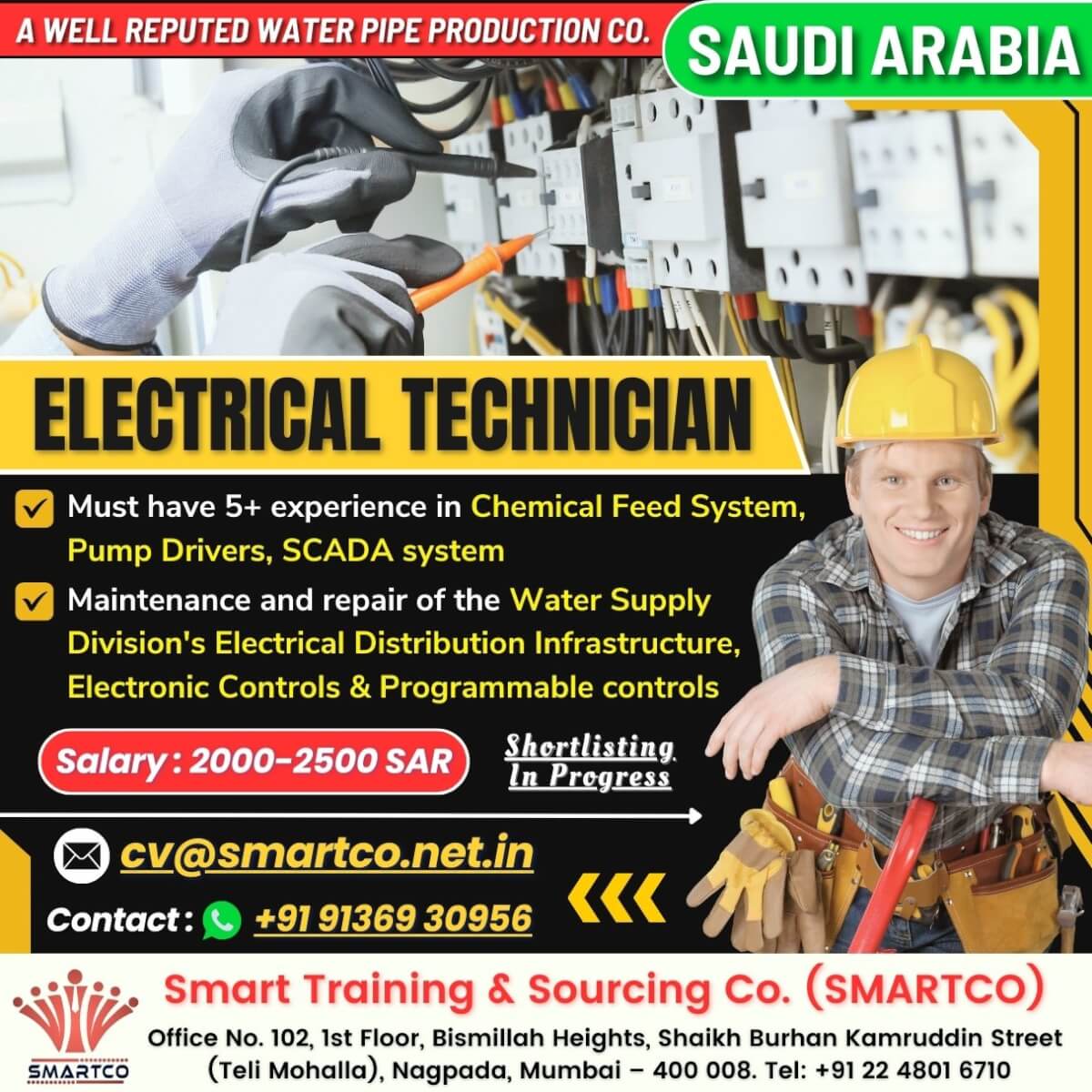 URGENTLY REQUIRED FOR - SAUDI ARABIA