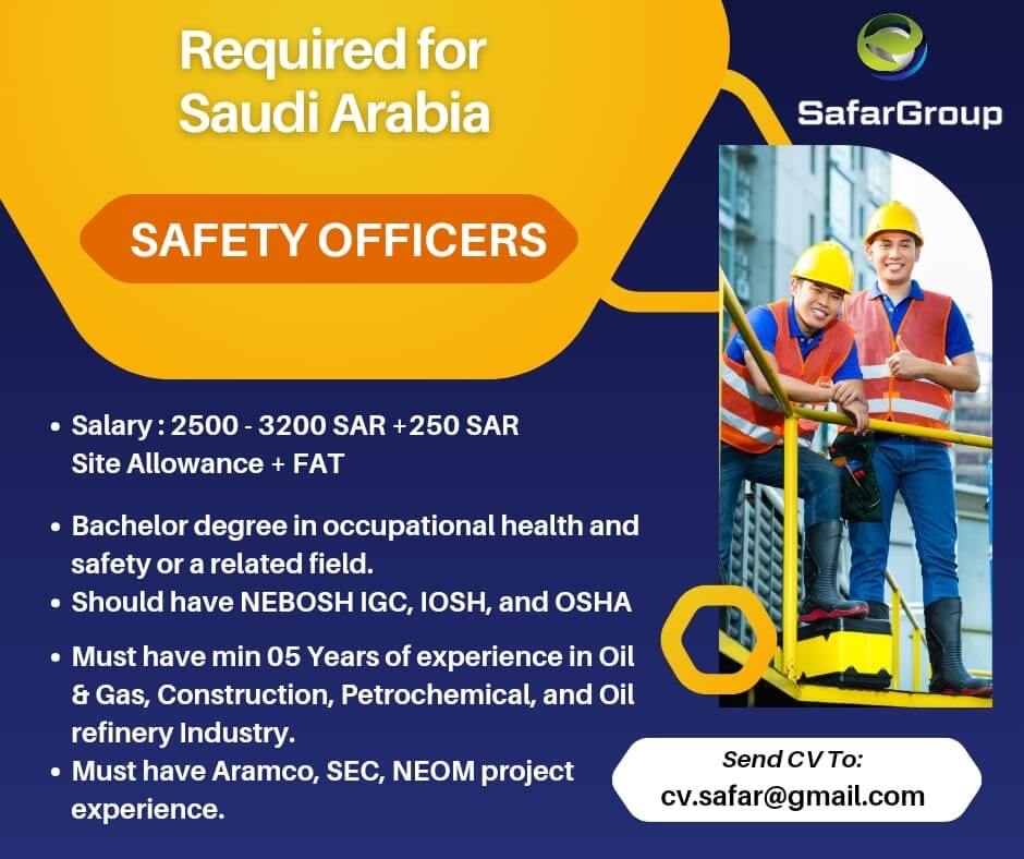 Safety Officers for Saudi Arabia