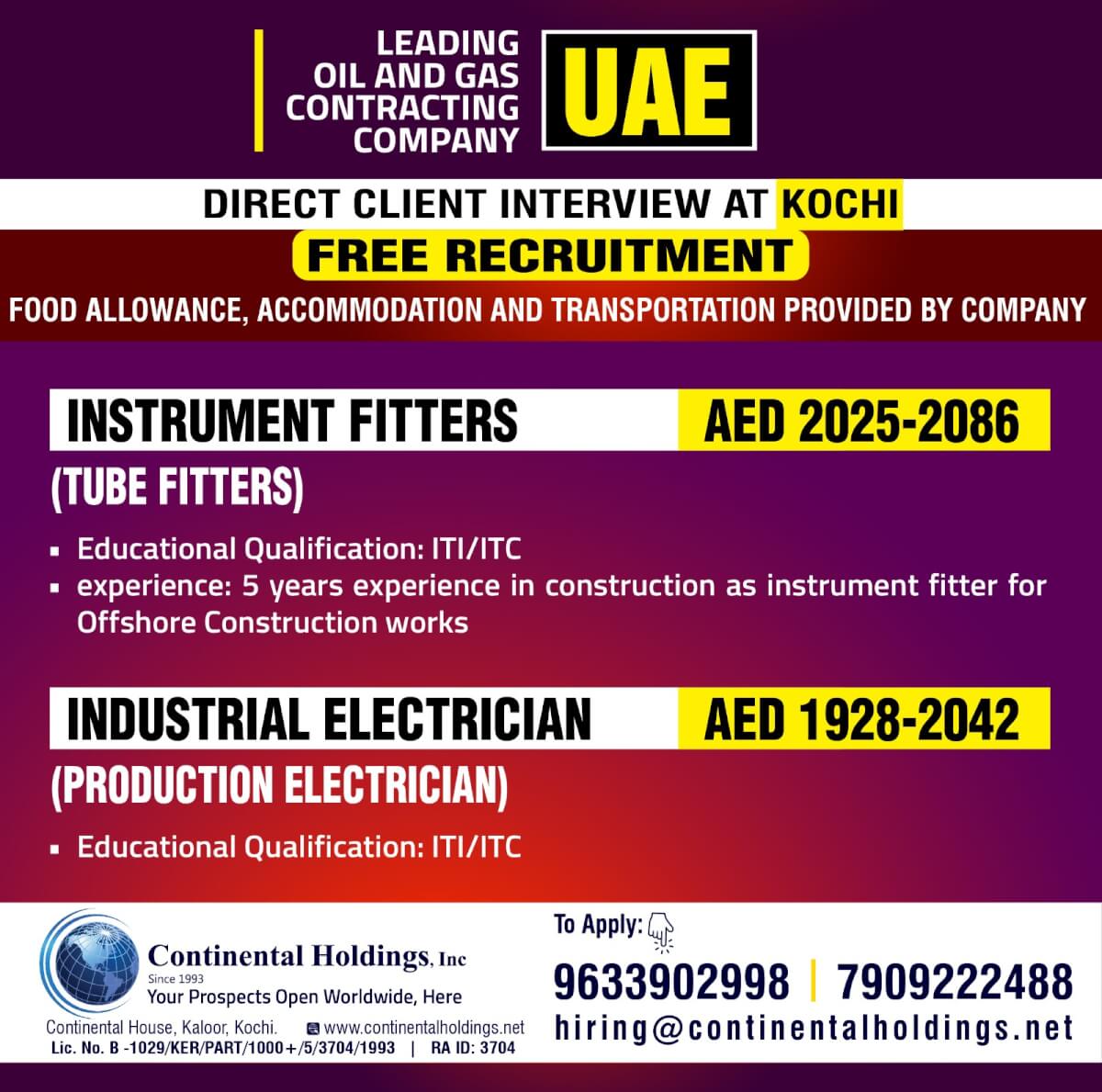 Free Recruitment - UAE - Oil and Gas