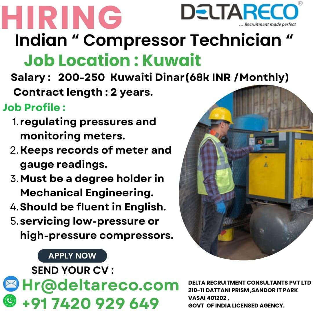 Compressor Technician Kuwait-5 vacancy