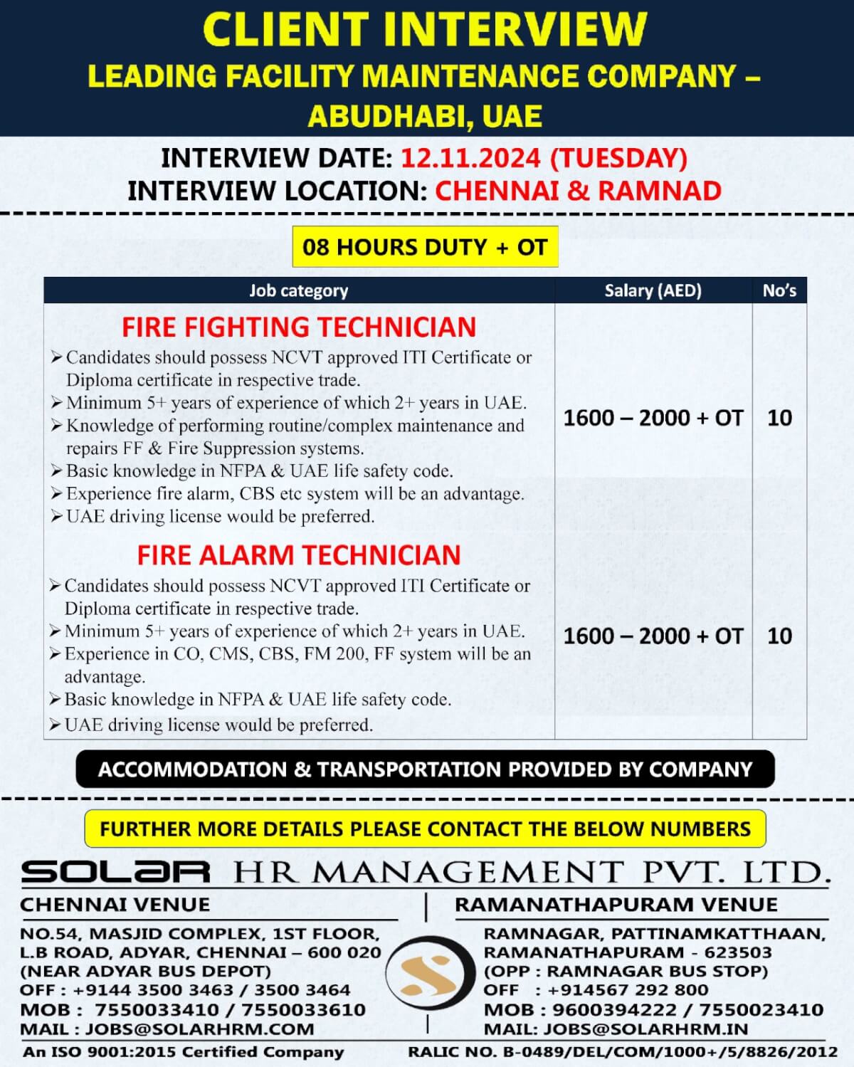 CLIENT INTERVIEW FOR LEADING FACILITY MAINTENANCE COMPANY - UAE