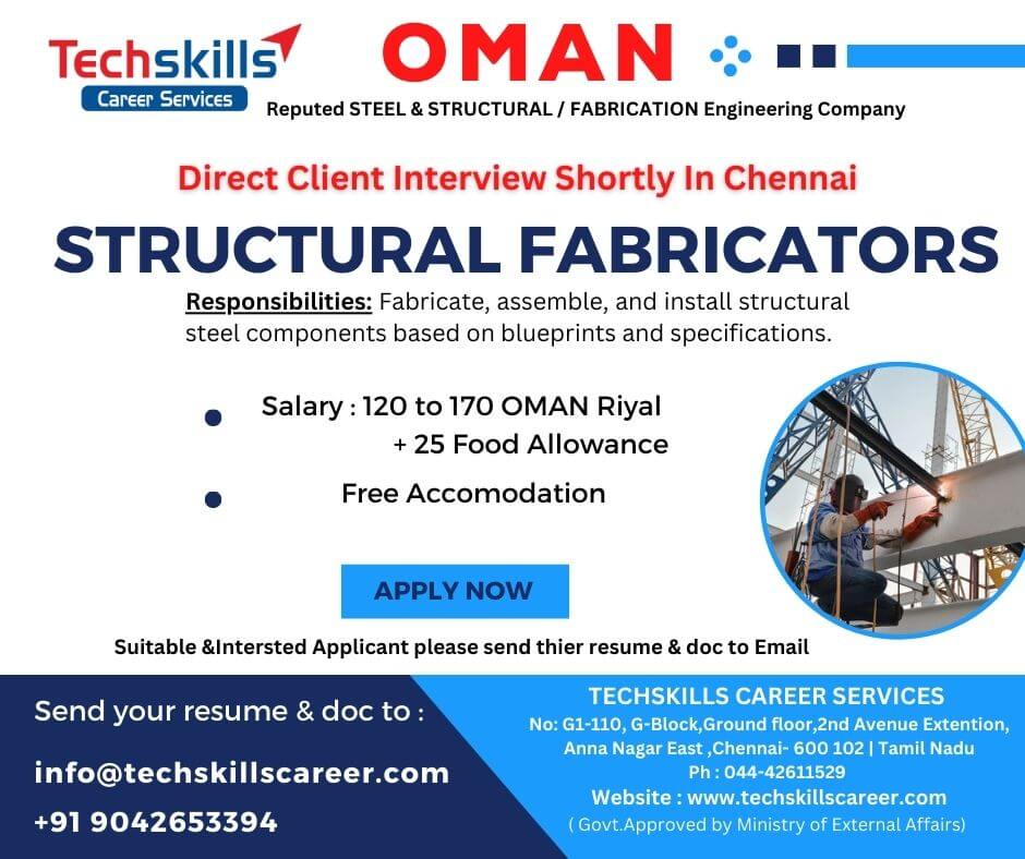 OMAN - Urgent Requirments - Structural Steel Fabricators